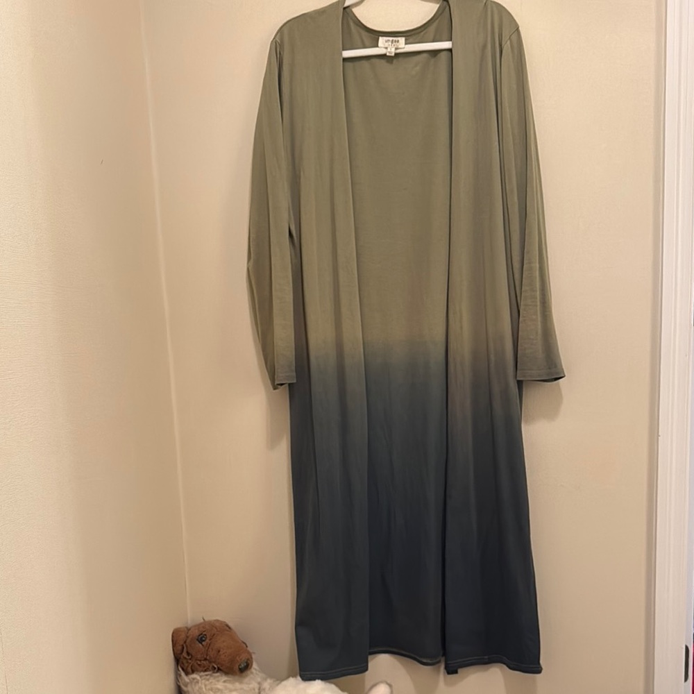 Umgee Olive and Navy Ombre Cardigan